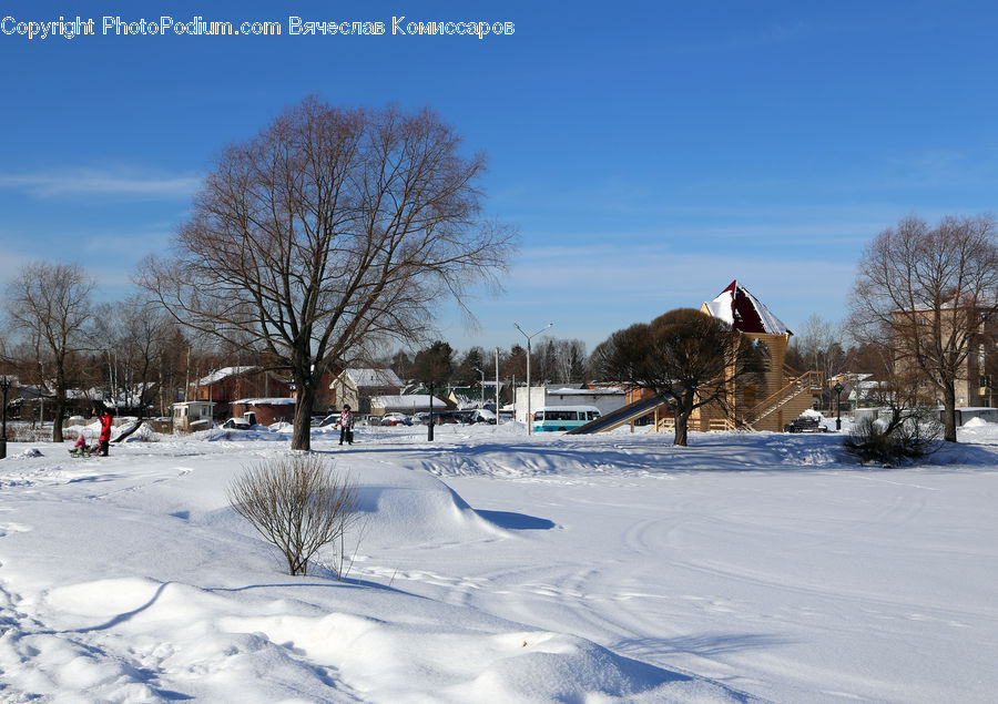 Ice, Outdoors, Snow, Building, Cottage, Housing, Landscape
