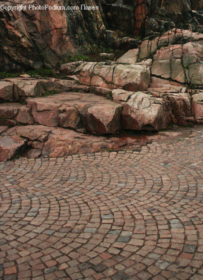 Rock, Fence, Wall, Rubble, Cobblestone, Pavement, Walkway