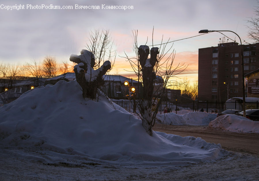 Ice, Outdoors, Snow, Dusk, Sky, Sunlight, Sunrise