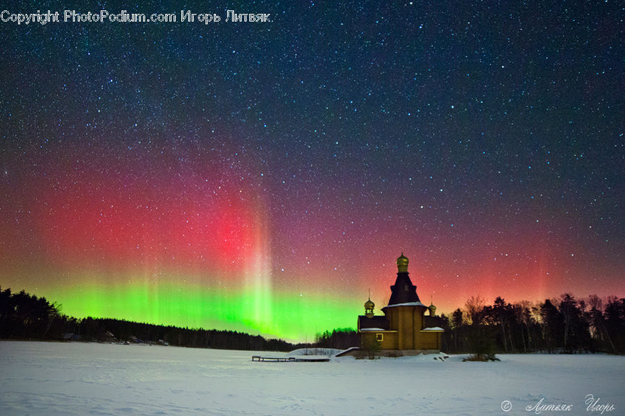 Aurora, Light, Night, Outdoors, Dawn, Dusk, Sky