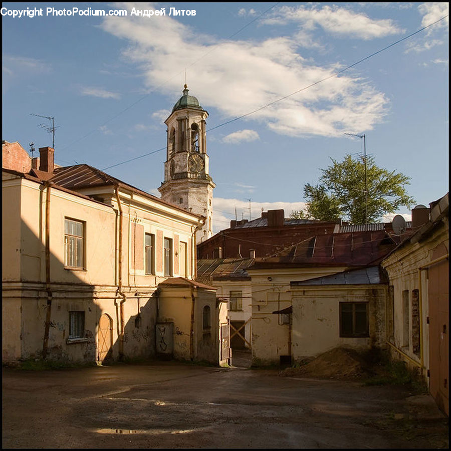 Alley, Alleyway, Road, Street, Town, Architecture, Bell Tower
