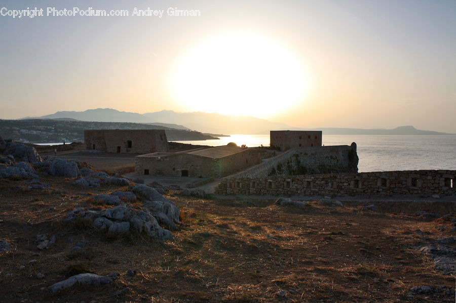 Castle, Fort, Rubble, Coast, Outdoors, Sea, Water