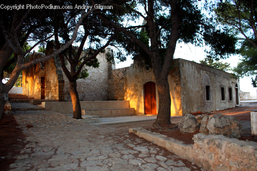 Cobblestone, Pavement, Walkway, Building, Cottage, Housing, Ruins