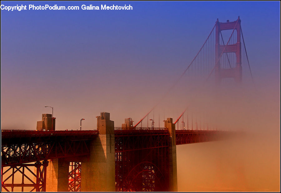 Dawn, Dusk, Sky, Sunrise, Sunset, Bridge, Dock