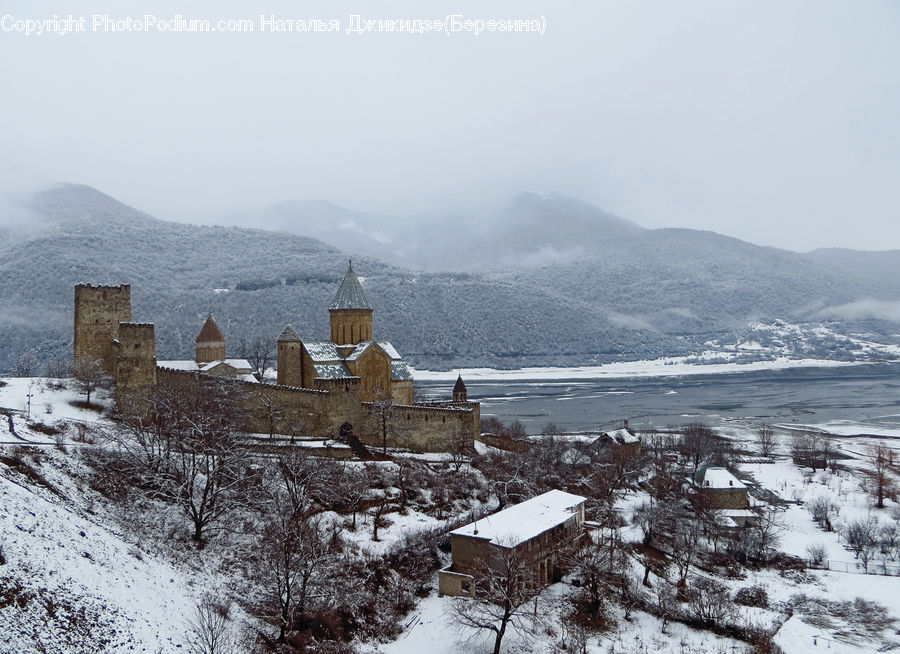 Ice, Outdoors, Snow, Architecture, Castle, Fort, Cathedral