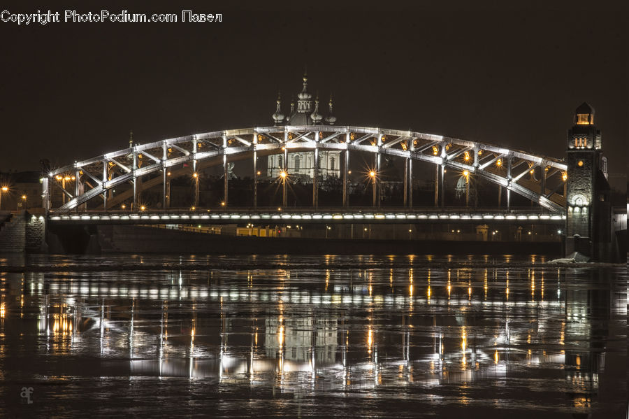 Bridge, Architecture, Convention Center, City, Downtown, Dome, Building