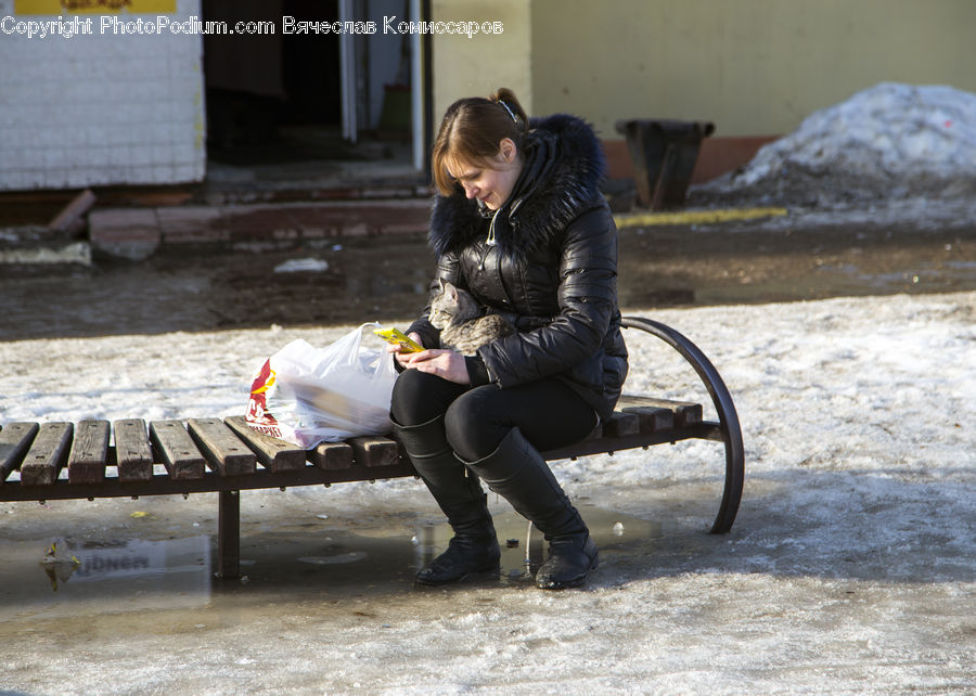 People, Person, Human, Park Bench, Female, Girl, Woman