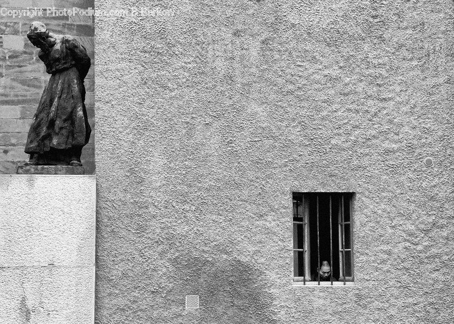 Art, Sculpture, Statue, Fence, Wall, Brick, Rock