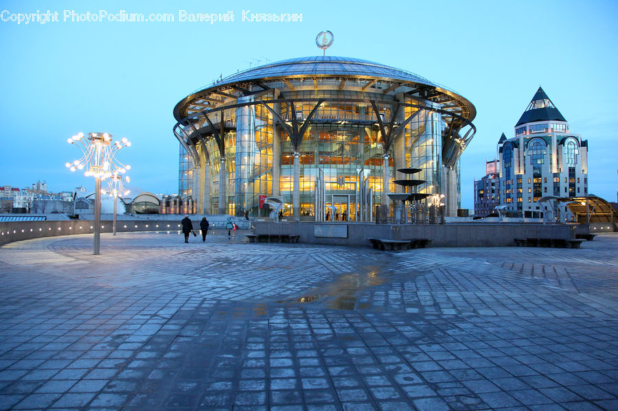 Architecture, Downtown, Plaza, Town Square, Dome, Convention Center, Parliament