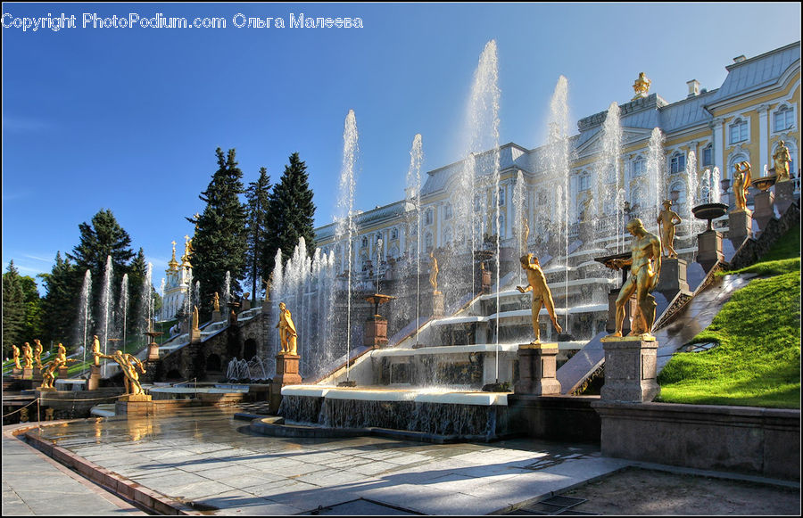 Fountain, Water, Art, Sculpture, Statue, Architecture, Cathedral