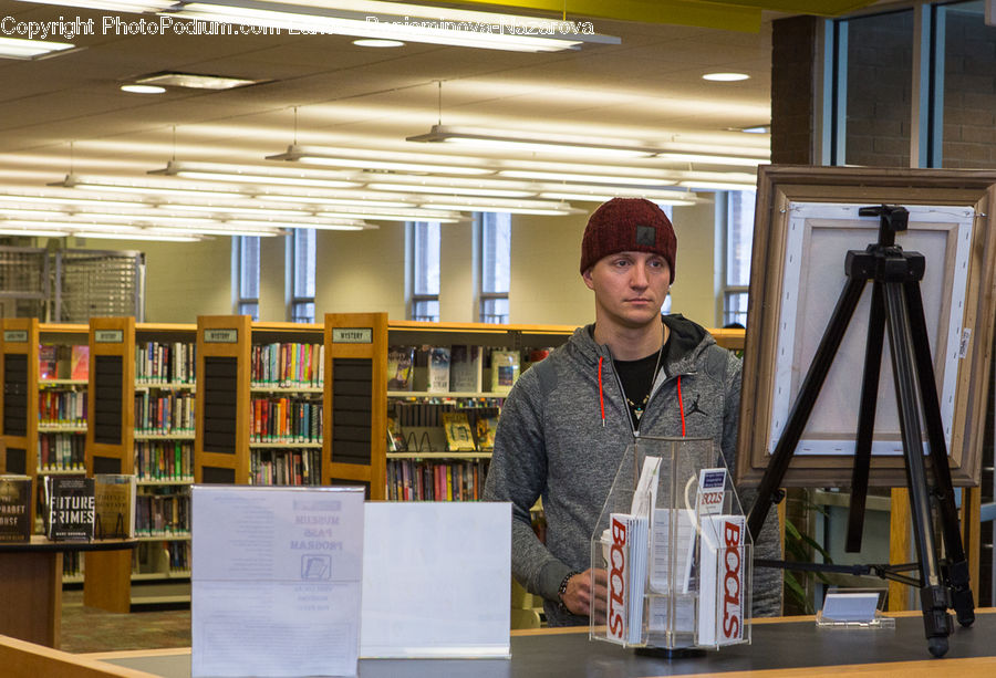 Human, People, Person, Tripod, Indoors, Library, Room
