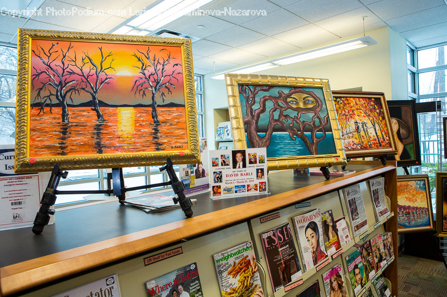 Book, Text, Art, Painting, Indoors, Library, Room