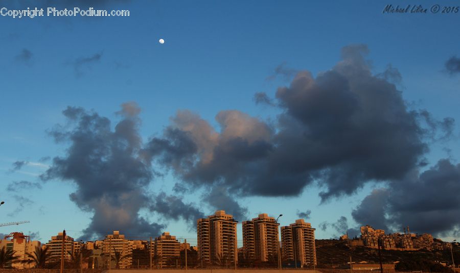 Azure Sky, Cloud, Outdoors, Sky, City, Downtown, Cumulus