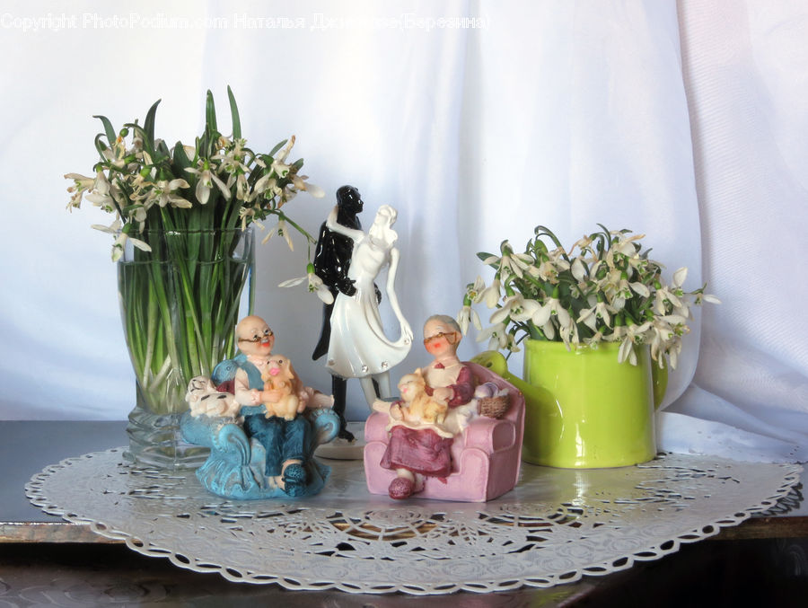 People, Person, Human, Figurine, Floral Design, Flower, Flower Arrangement