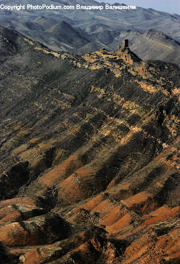 Mountain, Mountain Range, Outdoors, Soil, Canyon, Valley, Crest