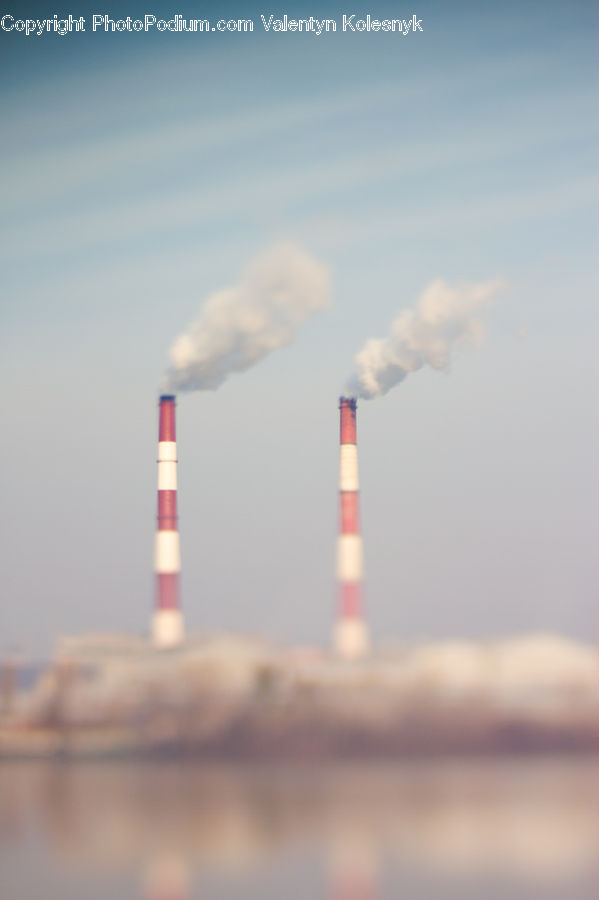 Power Plant, Beacon, Building, Lighthouse, Water Tower