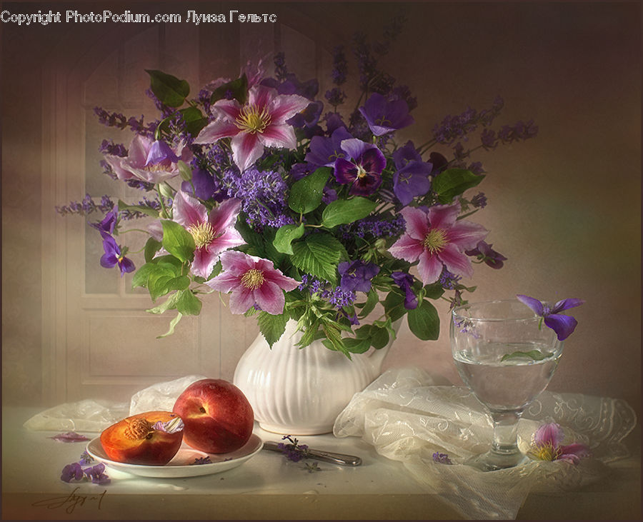 Glass, Goblet, Floral Design, Flower, Flower Arrangement, Flower Bouquet, Ikebana