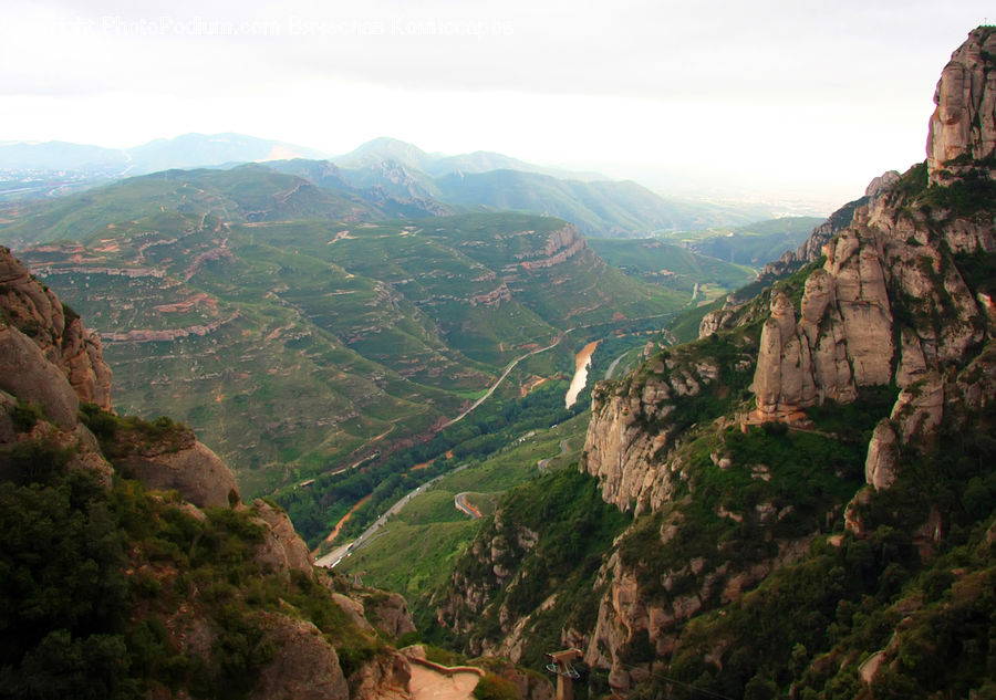 Cliff, Outdoors, Crest, Mountain, Peak, Canyon, Valley