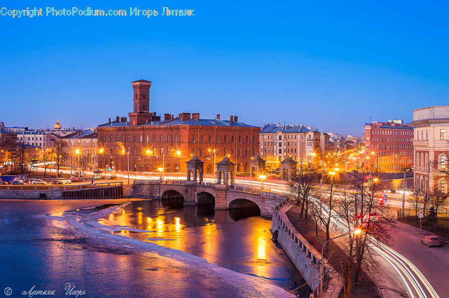 Intersection, Road, City, Downtown, Harbor, Port, Waterfront