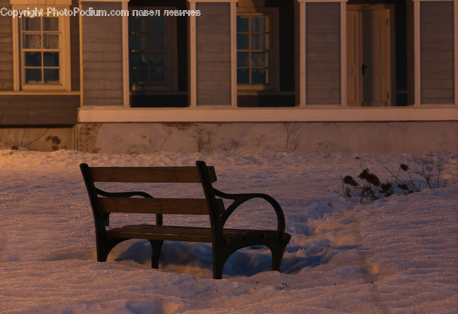 Bench, Window, Park Bench, Furniture, Entertainment Center