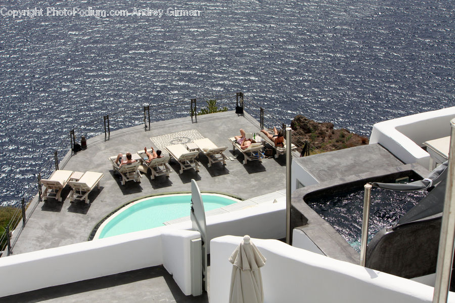 Chair, Furniture, Boat, Dinghy, Pool, Water, Coast