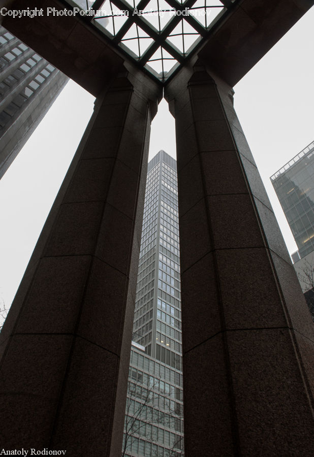 Architecture, City, Downtown, High Rise, Skyscraper, Building, Freeway