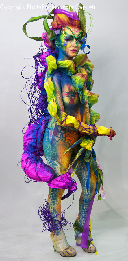 Dragon, Dance, Dance Pose, Female, Person, Art, Portrait