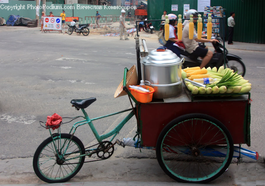 Corn, Food, Grain, Vegetable, Bicycle, Bike, Cyclist