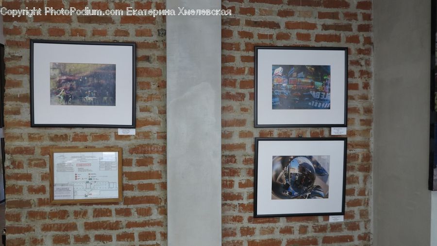Window, Brick, Electronics, Monitor, Screen, TV, Television