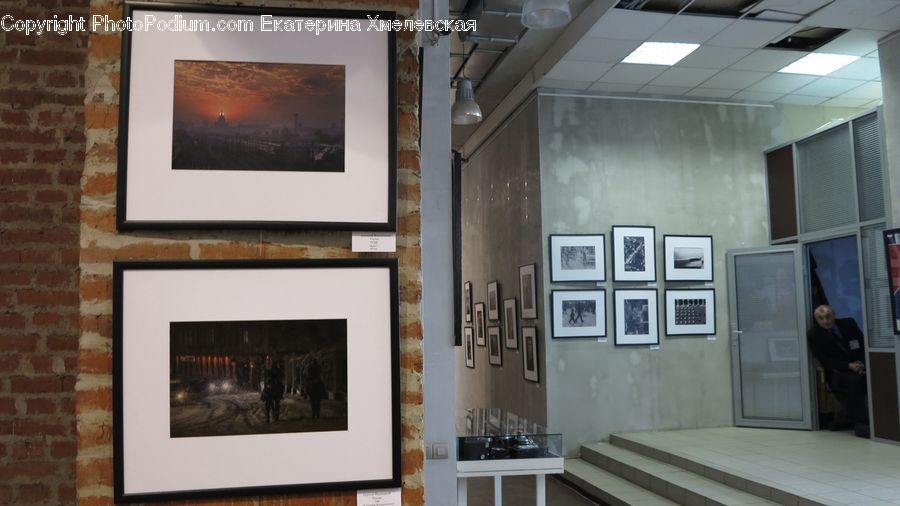 Fireplace, Hearth, Art, Brick, Art Gallery, Indoors, Interior Design