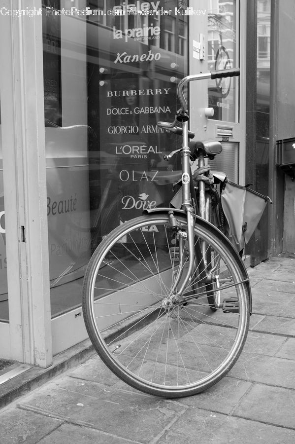 Bicycle, Bike, Vehicle, City, Downtown, Urban, Alley