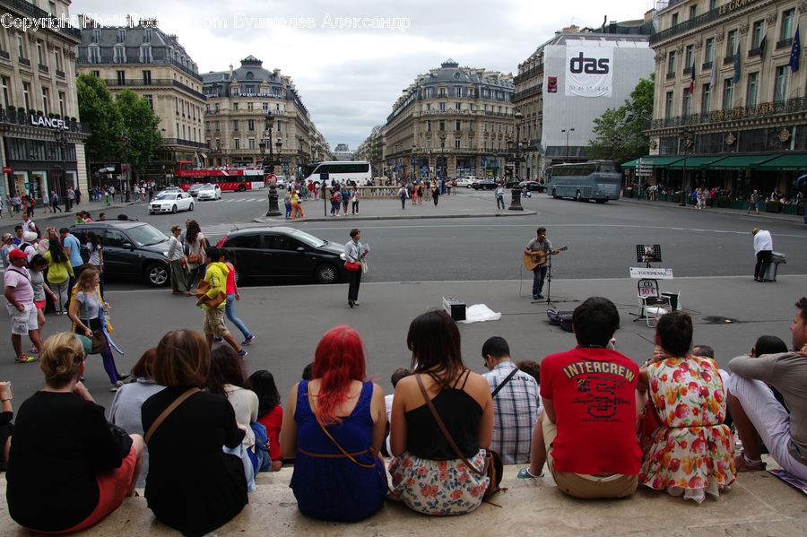 People, Person, Human, Automobile, Car, Vehicle, Intersection