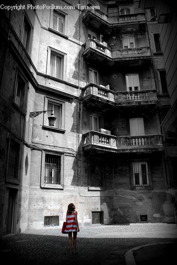 Alley, Alleyway, Road, Street, Town, Brick, Apartment Building