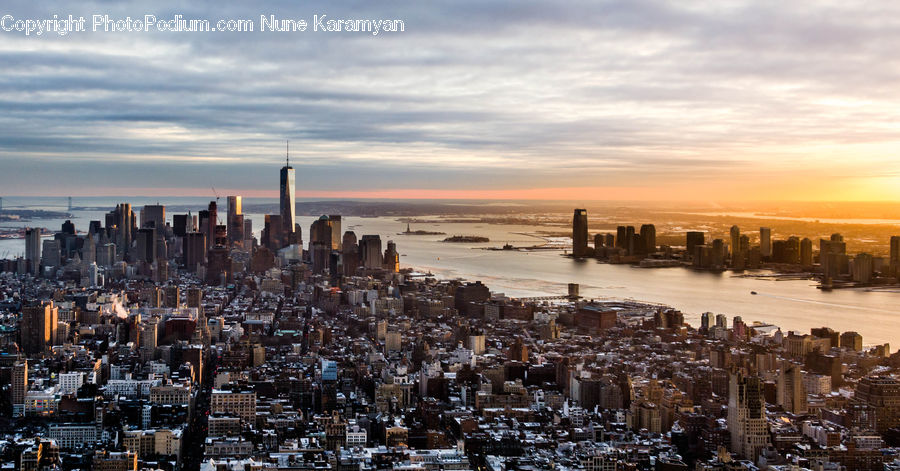 City, Downtown, Metropolis, Urban, Building, High Rise, Aerial View