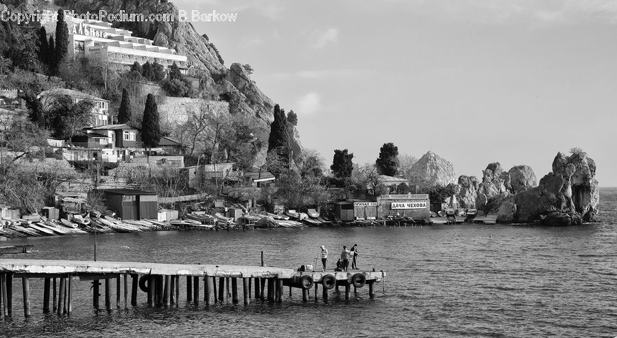 Rock, Waterfront, Water, Coast, Outdoors, Sea, Building
