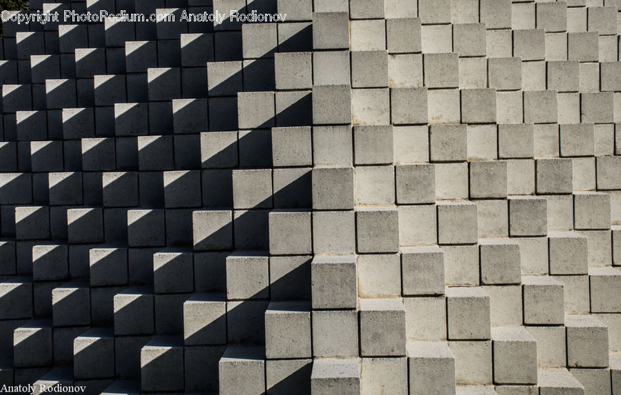 Building, City, High Rise, Cobblestone, Pavement, Walkway, Triangle