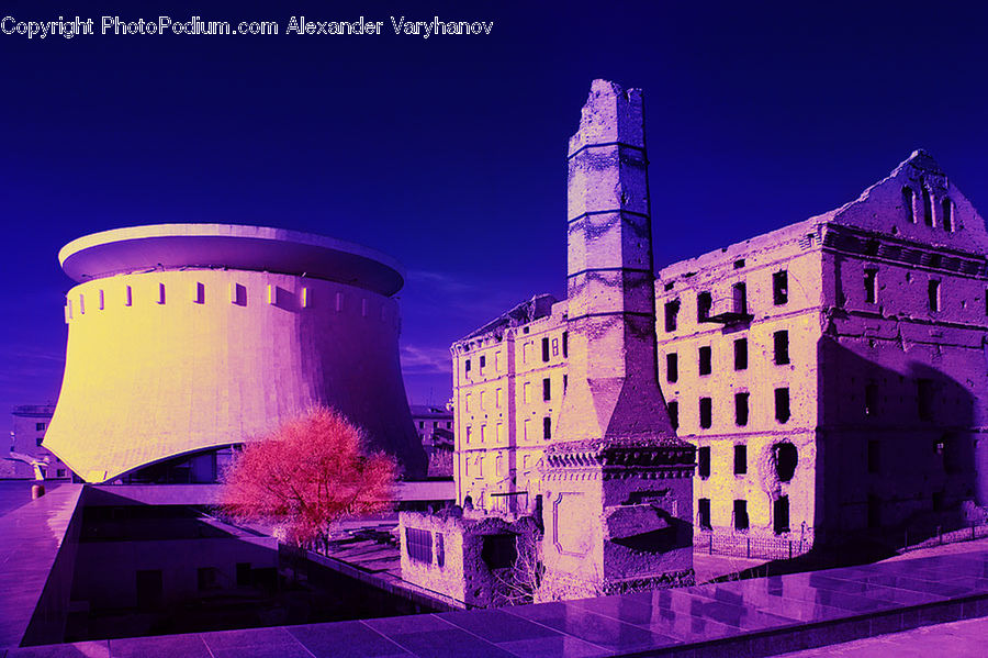Architecture, Castle, Fort, Glitter, Light, Beacon, Building