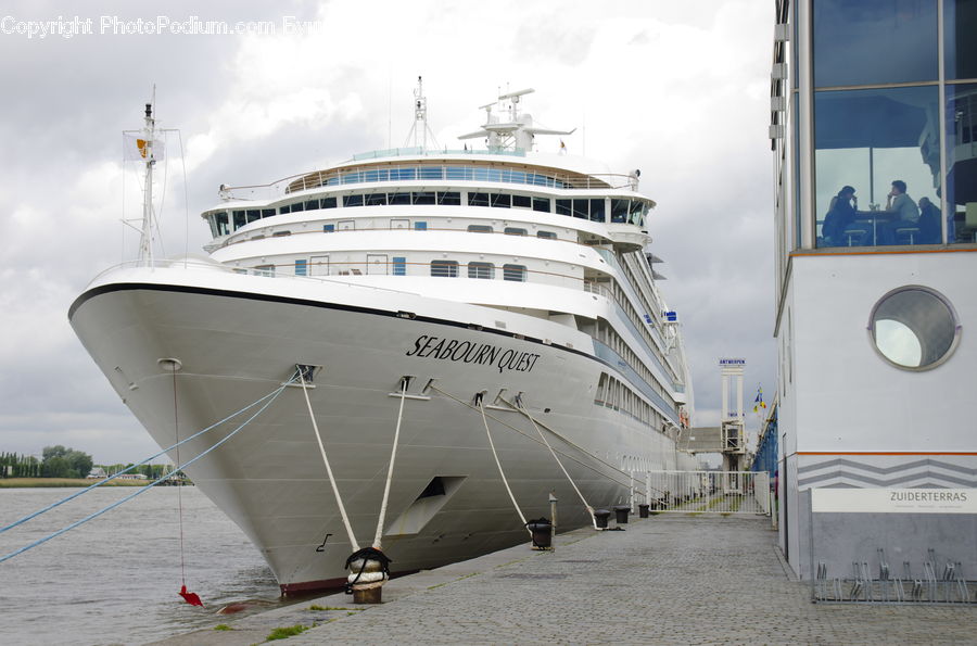 Cruise Ship, Ocean Liner, Ship, Vessel, Car, Van, City