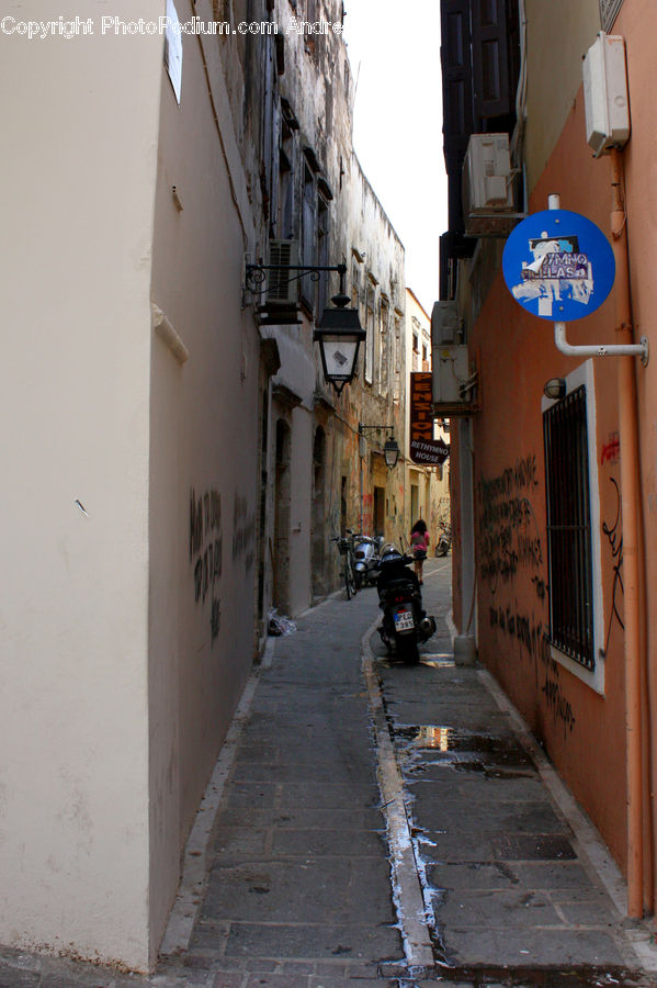 Alley, Alleyway, Road, Street, Town, Building, Downtown