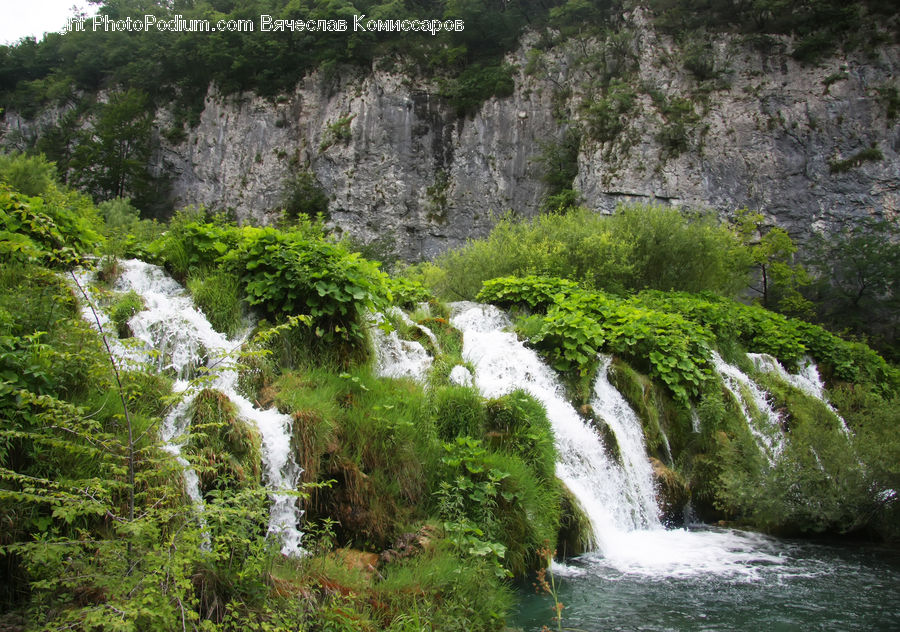 Landslide, Outdoors, River, Water, Waterfall, Creek, Cliff