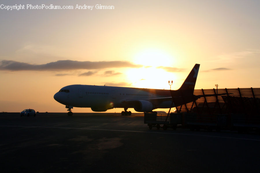 Aircraft, Airplane, Bomber, Warplane, Airfield, Airport, Dusk