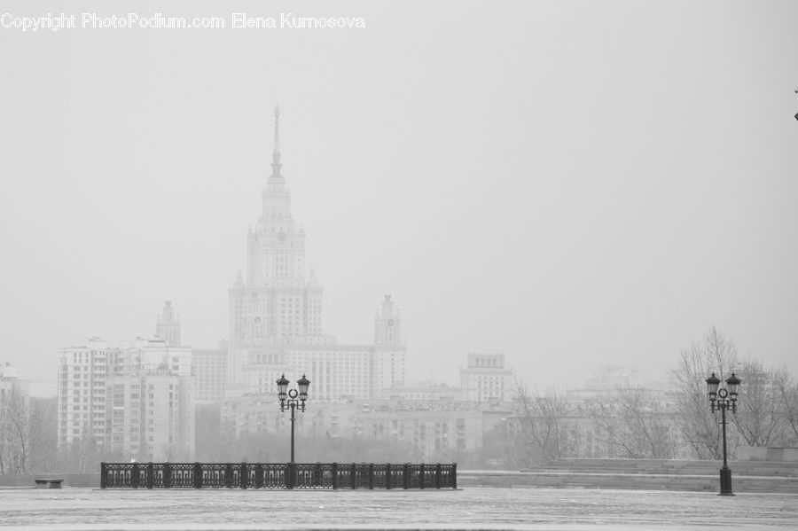 Fog, Pollution, Smog, Smoke, City, Downtown, Building