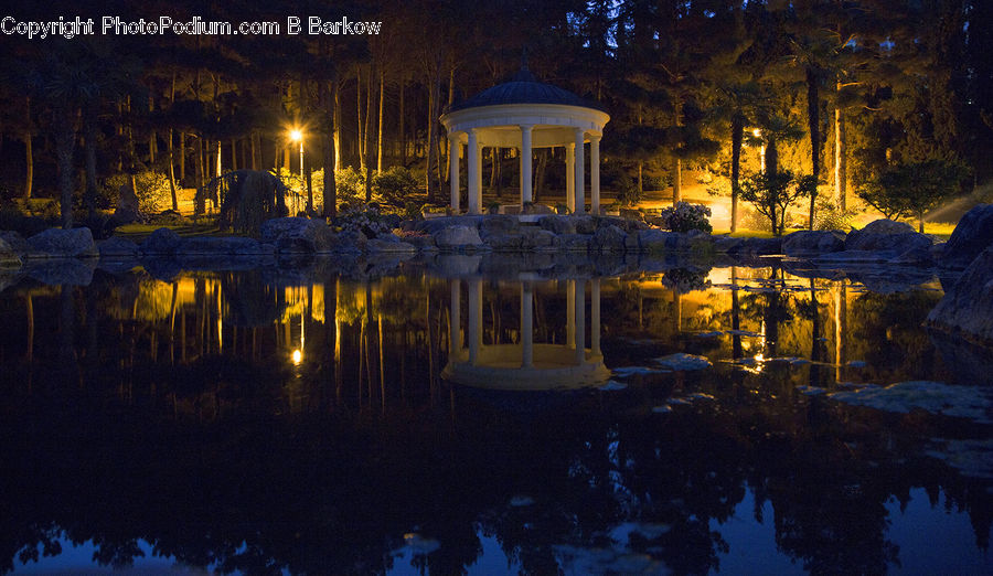 Gazebo, Architecture, Mansion, Dawn, Dusk, Sky, Sunrise