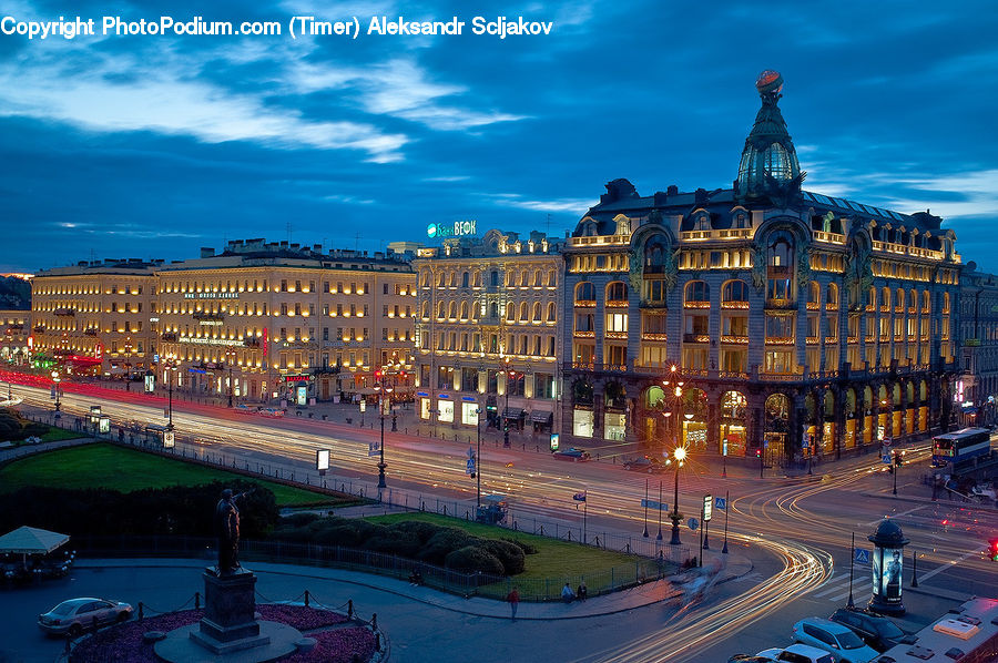 Architecture, Downtown, Plaza, Town Square, Arena, Building, City