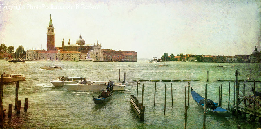 Boat, Watercraft, Gondola, Architecture, Housing, Monastery, Cathedral