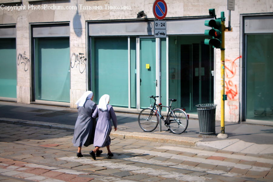 People, Person, Human, Bicycle, Bike, Vehicle, Coat