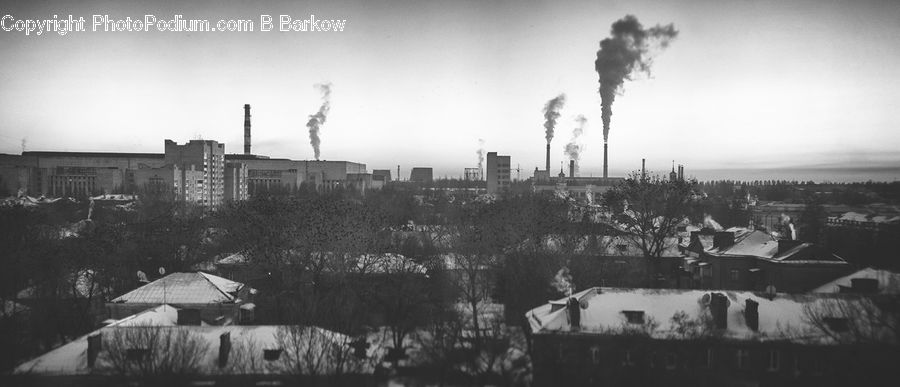 Factory, Refinery, Stage, Building, Cottage, Housing, City