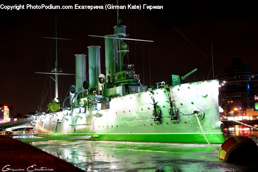 Fountain, Water, Ferry, Freighter, Ship, Tanker, Vessel
