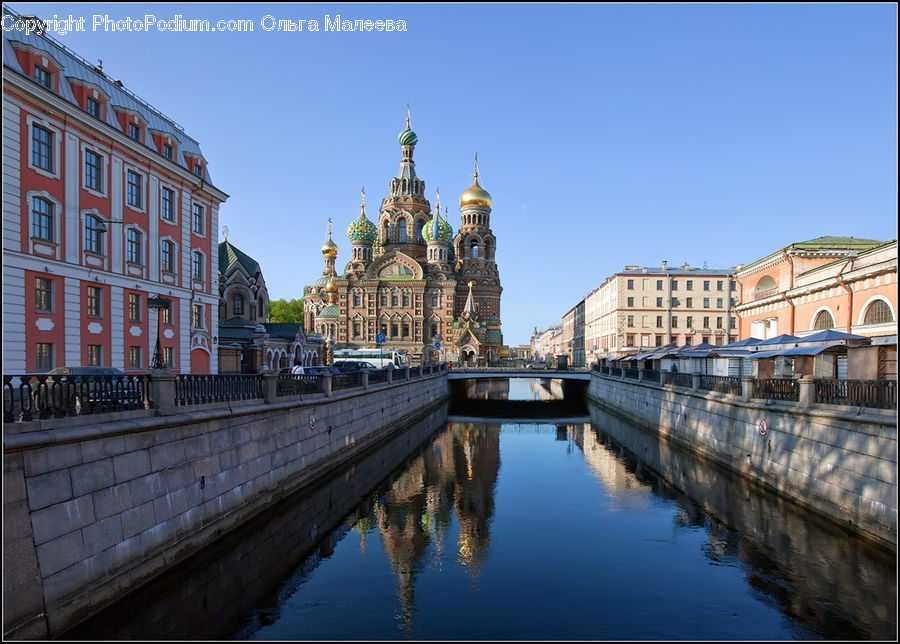 Canal, Outdoors, River, Water, Architecture, Cathedral, Church