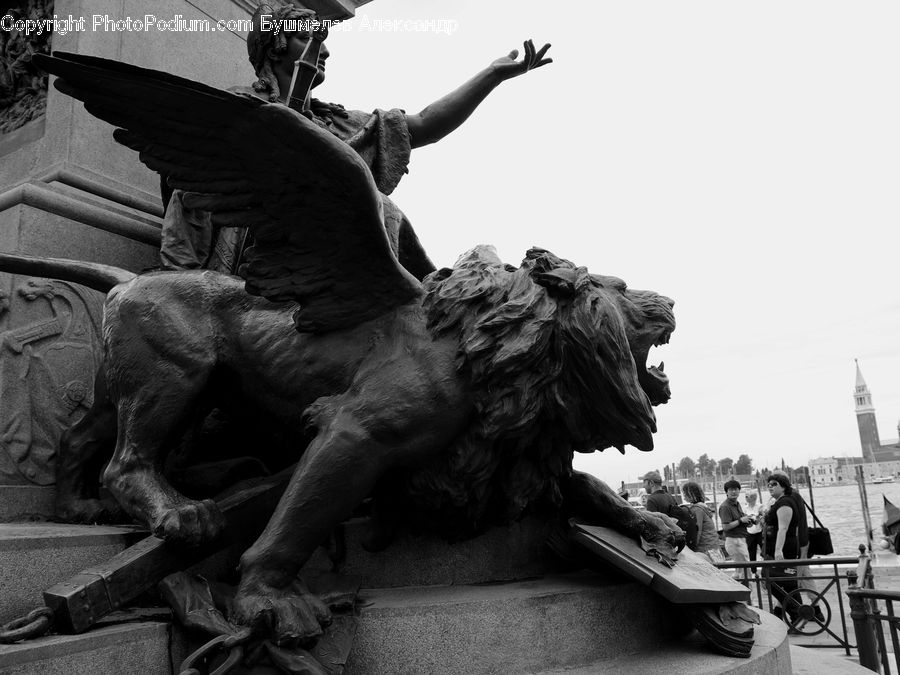 Art, Sculpture, Statue, Gargoyle, Classroom, Animal, Bench
